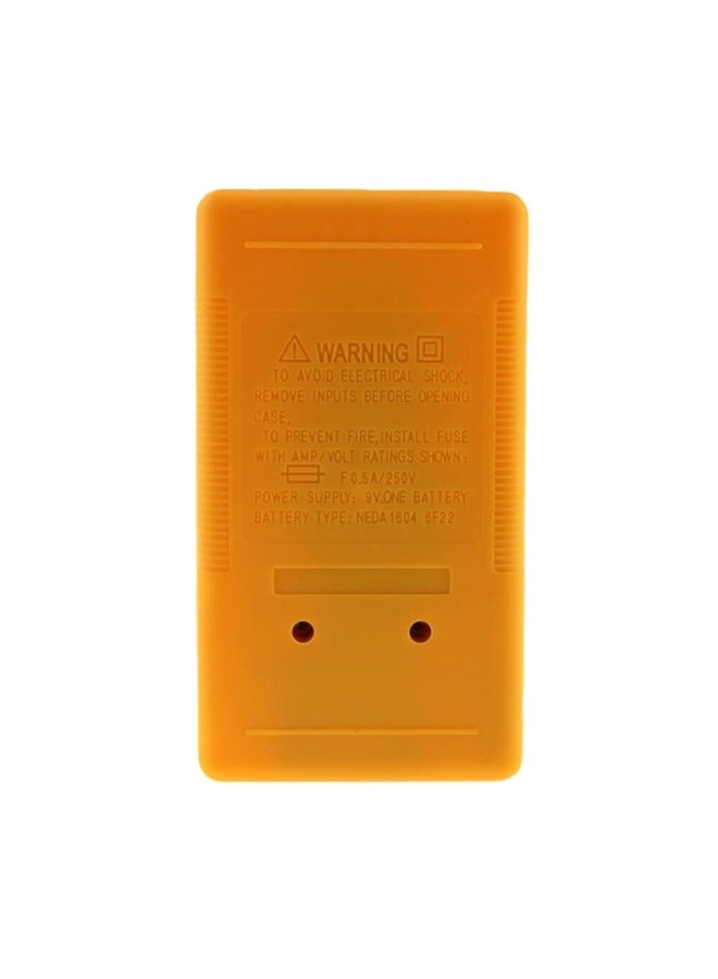 جهاز قياس متعدد رقمي محمول باليد DT-830B (أميتر وفولتميتر) مع شاشة عرض رقمية – جهاز اختبار عالمي – أصفر - Image 5