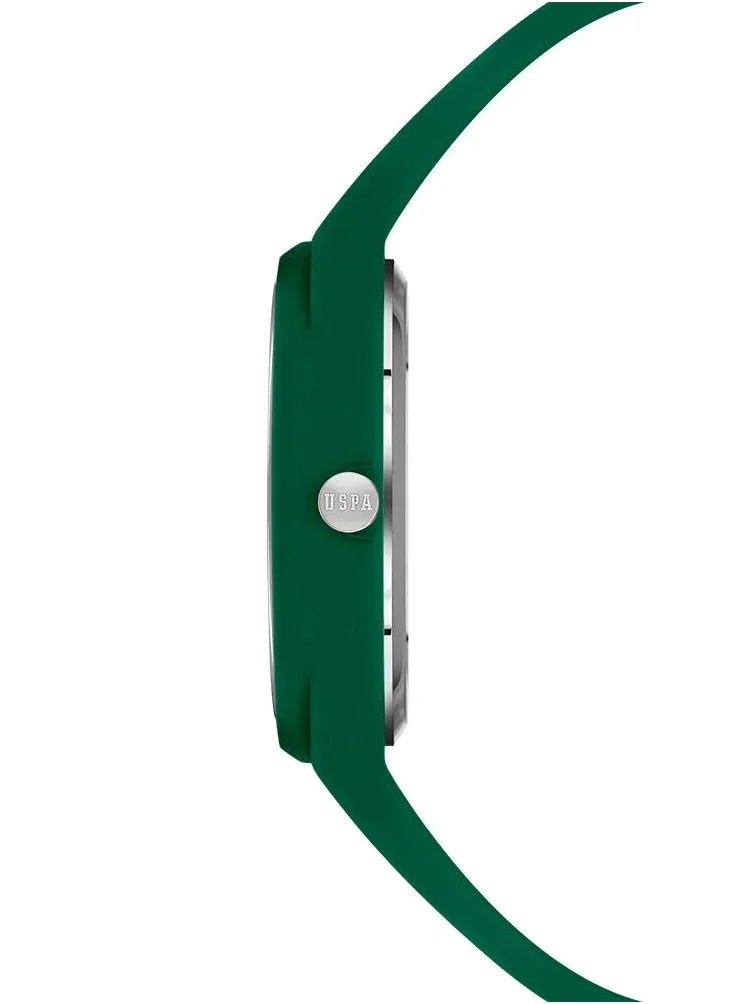 يو اس بولو اسن Women's 40mm Watch with Green Dial & Green Silicon Strap