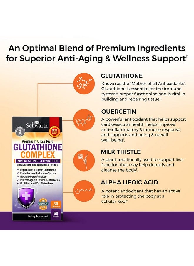 Glutathione Supplement Liver Detox With Quercetin Vitamin C Milk Thistle Alpha Lipoic Acid Liver Supplement & Immune Support Pills Natural Immunity Defense Health Formula & Liver Cleanse 500Mg 60Ct - pzsku/ZF32616610DA428FCCD64Z/45/_/1698059610/5e58e128-db2f-4c10-8e62-fa1e121eaefd