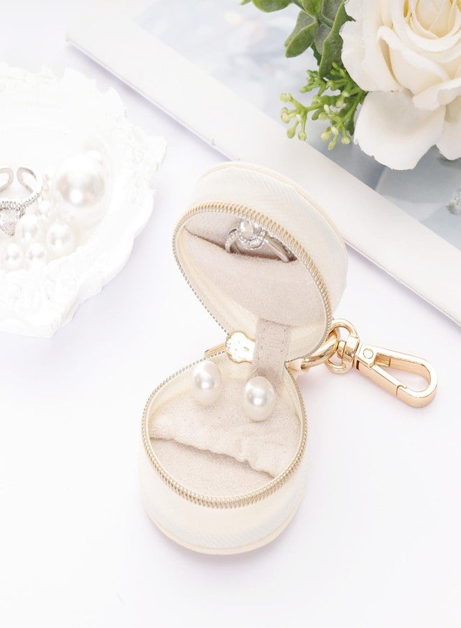 Gvhntk Jewelry Ring Holder Box with Keychain Portable Gym Jewelry Storage Box Case Travel Sports Ring Keeper Case Small Rings Earring Stud Necklace Storage Organizer Cases - Image 4