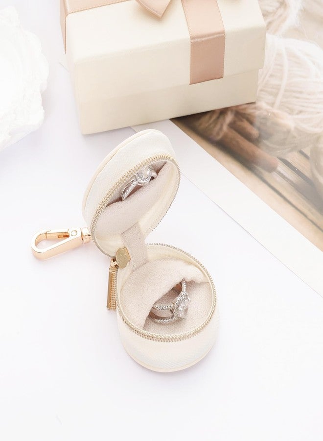 Gvhntk Jewelry Ring Holder Box with Keychain Portable Gym Jewelry Storage Box Case Travel Sports Ring Keeper Case Small Rings Earring Stud Necklace Storage Organizer Cases - Image 5