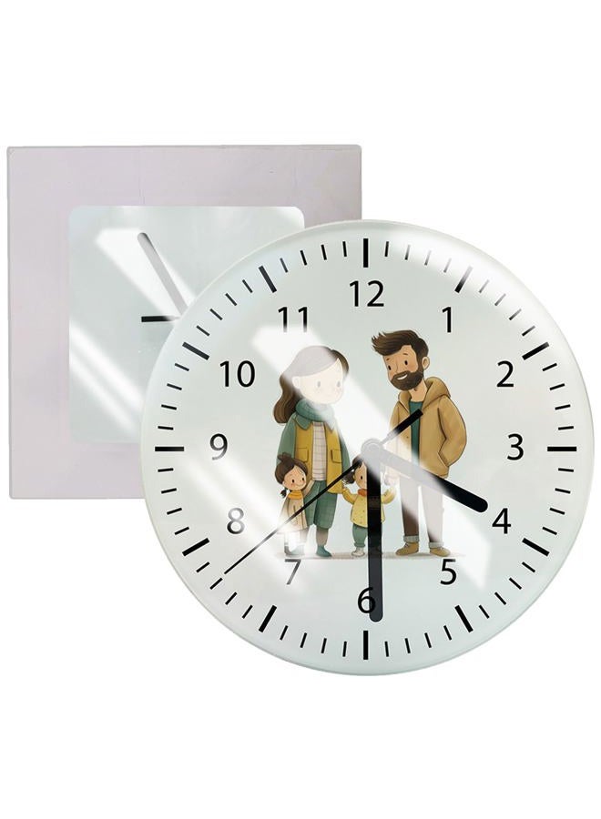 He 20pcs/CTN Sublimation Blank Round Glass Photo Frame Clock Decor - 7.8" Glossy - US Stock - Image 1