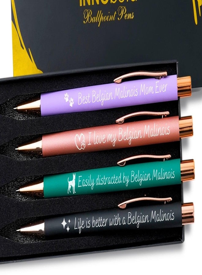 InnoBeta Belgian Malinois Gifts, Dog Mom Gifts, Ballpoint Pen Set of 4 - Image 1