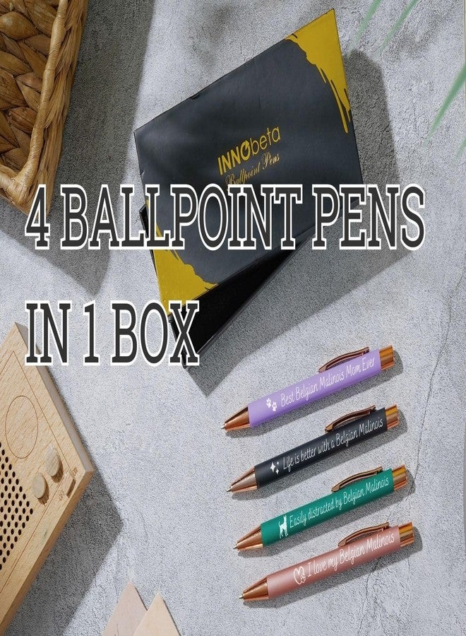 InnoBeta Belgian Malinois Gifts, Dog Mom Gifts, Ballpoint Pen Set of 4 - Image 3