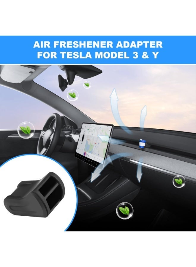 محول منعشة الهواء 2pcs مصمم لـ 2017-2023 Tesla Model 3 و 2020-2025 Model Y Air Vent (لا يتم تضمين منعشة الهواء) - Image 3