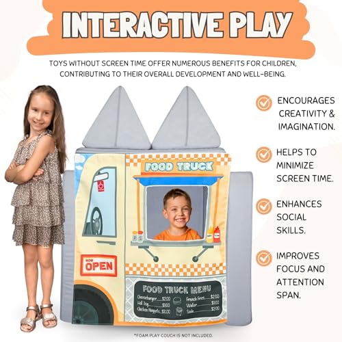 Couch Swag Play Panel for Childrens Foam Sofa Kids Couch (Food Truck) - Image 3