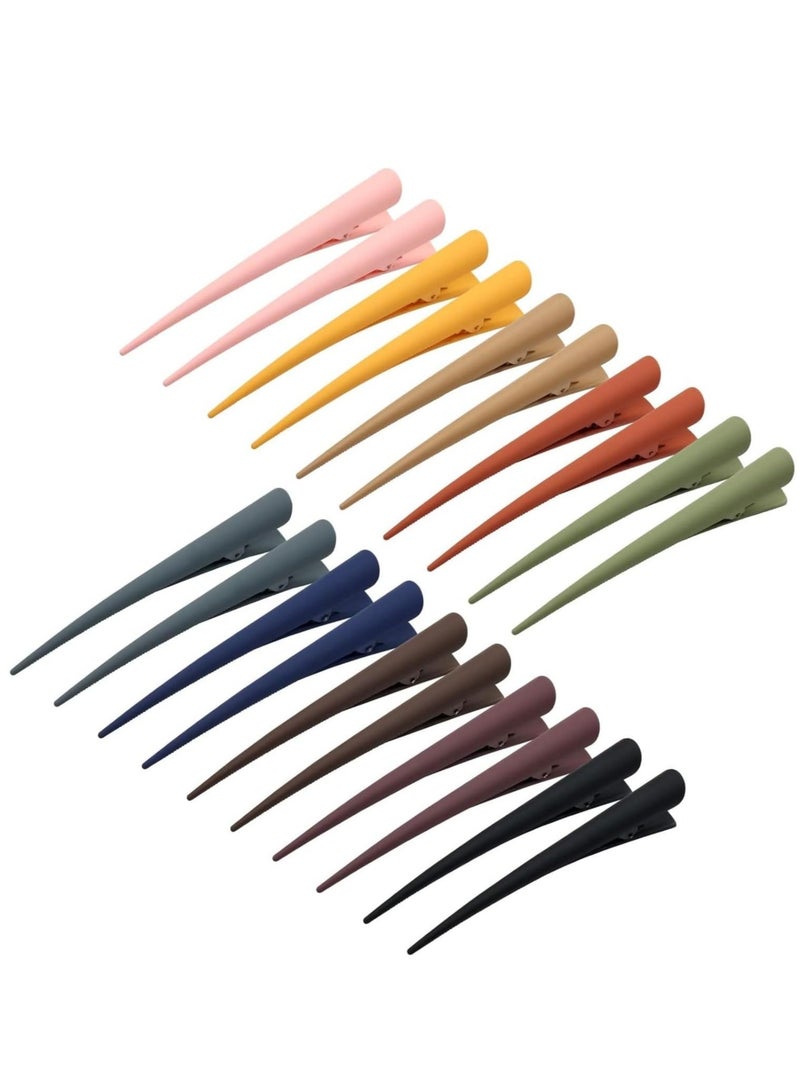 Captaintech Hair Clips for Hair Styling, Long Alligator Colorful Plastic Sectioning Hair Barrettes Duckbill Hair Clip Accessories for Women Girls 4.7 Inch 20Pcs - Image 1