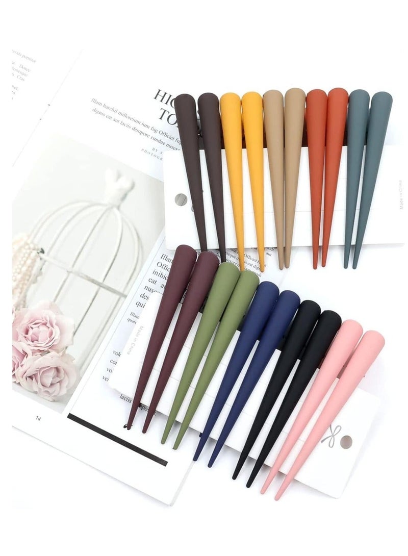 Captaintech Hair Clips for Hair Styling, Long Alligator Colorful Plastic Sectioning Hair Barrettes Duckbill Hair Clip Accessories for Women Girls 4.7 Inch 20Pcs - Image 4