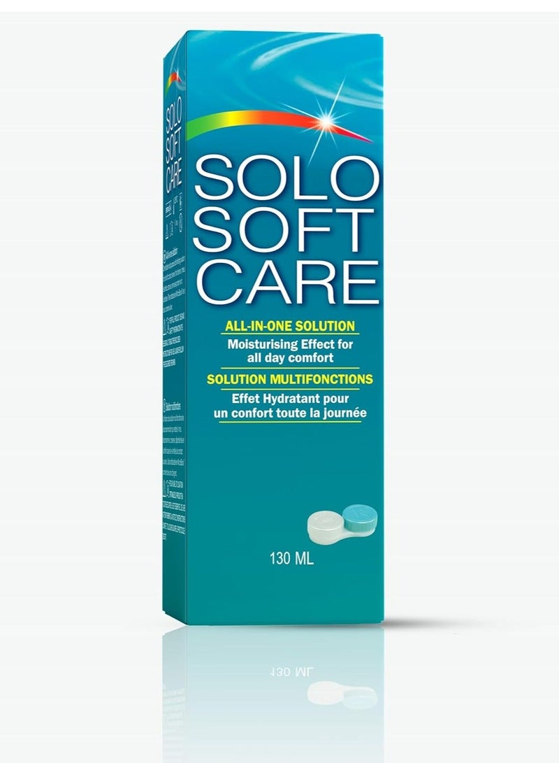 سولو سوفت كير Solo Soft Care all in one solution for disinfecting solution for all soft contact lenses 360ml