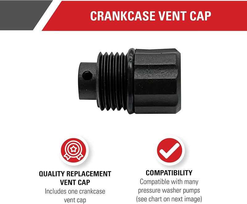 Simpson Cleaning 7111013 Replacement Crankcase Vent Cap for Pressure Washer Pumps Black - Image 2