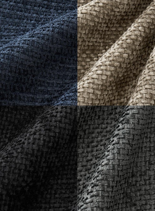 ميولي مجموعة من 4 أغطية وسائد زينة للأريكة من MIULEE، مقاس 20×20 بوصة، لون أزرق كحلي/رمادي محايد، أغطية وسائد ناعمة من الشنيل، أغطية وسائد ريفية لتزيين المنزل، مناسبة لغرفة النوم وغرفة المعيشة. - Image 2