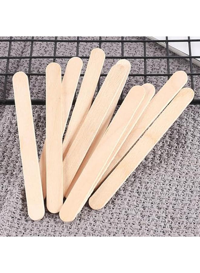 إي سي في في 100 قطعة من العصي الحرفية، أعواد الآيس كريم، أعواد المصاصة الخشبية الطبيعية، أعواد الحلوى بطول 6 بوصة، أعواد البوب الجليدية للحرف اليدوية ذاتية الصنع - Image 2