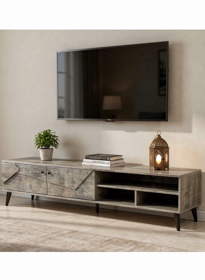 Living Wooden Plasma TV Table With Shelf 40x180 CM - Image 4