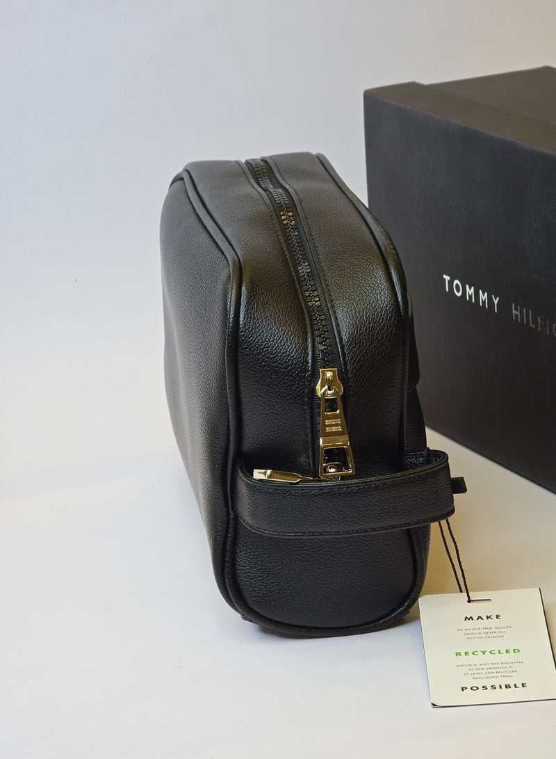 Hilfiger Denim Tommy Hilfiger Black Leather Bag For Men - Image 3