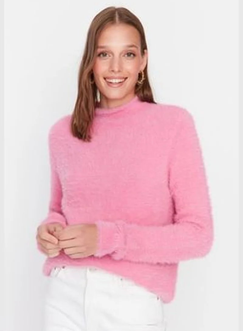 trendyol Pink Beard Yarn Knitwear Sweater TWOAW23KZ0045