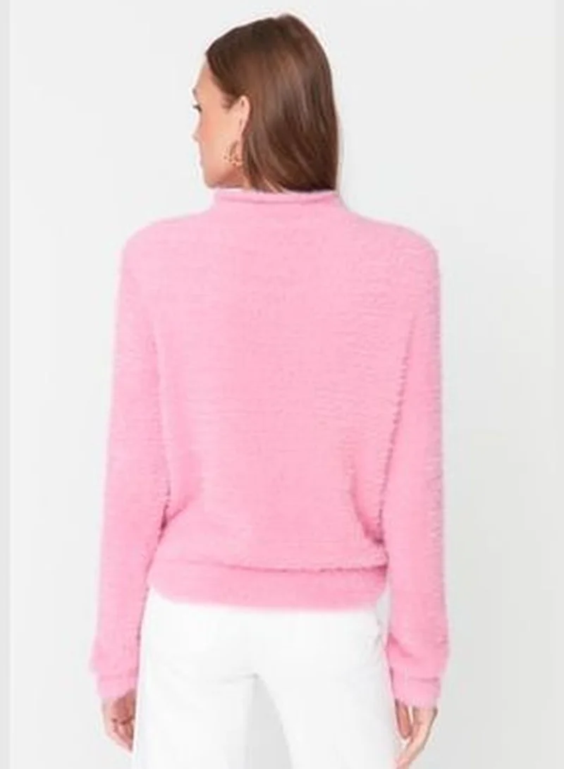 trendyol Pink Beard Yarn Knitwear Sweater TWOAW23KZ0045
