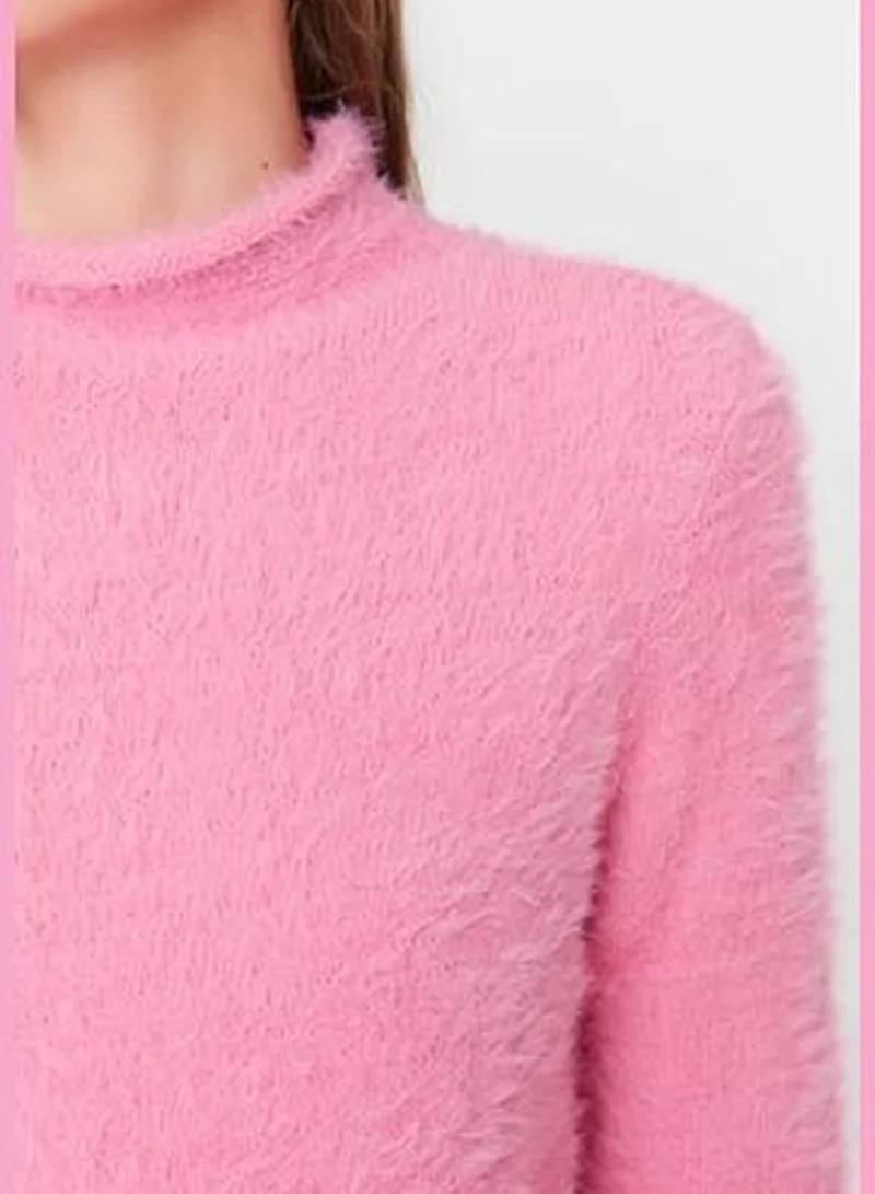 trendyol Pink Beard Yarn Knitwear Sweater TWOAW23KZ0045