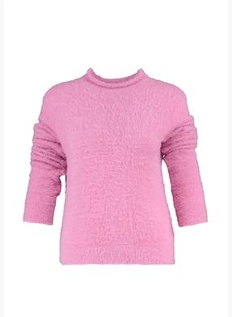 trendyol Pink Beard Yarn Knitwear Sweater TWOAW23KZ0045