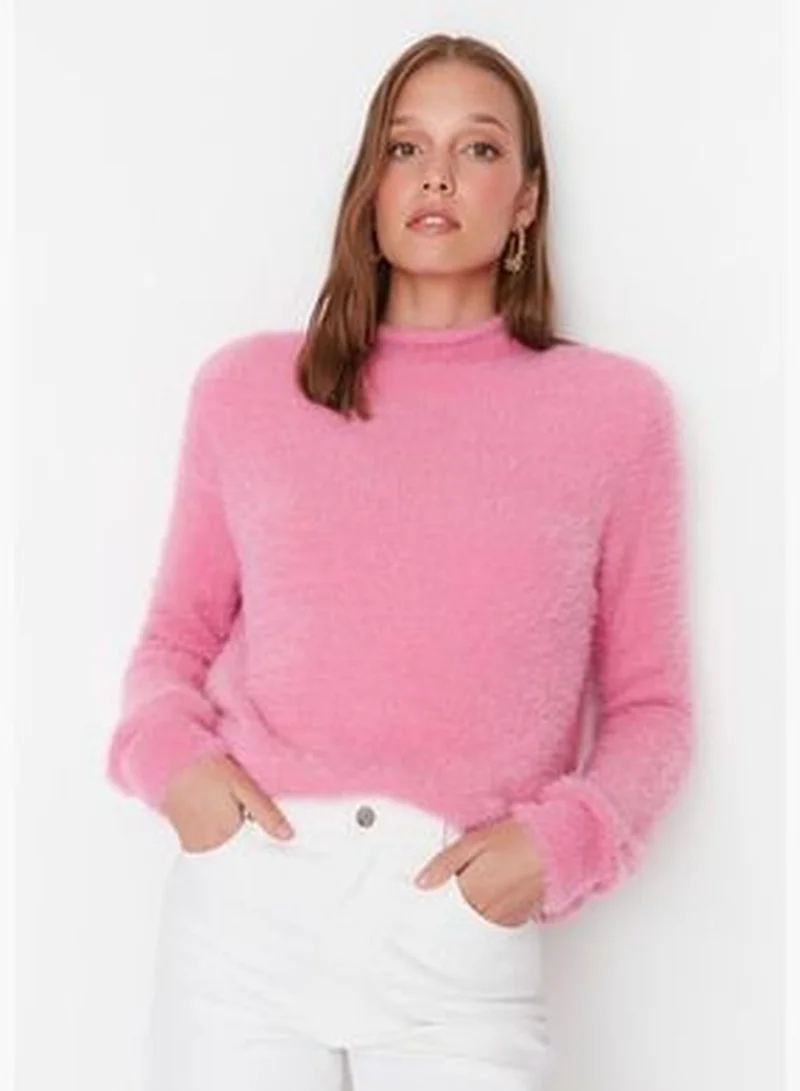 trendyol Pink Beard Yarn Knitwear Sweater TWOAW23KZ0045