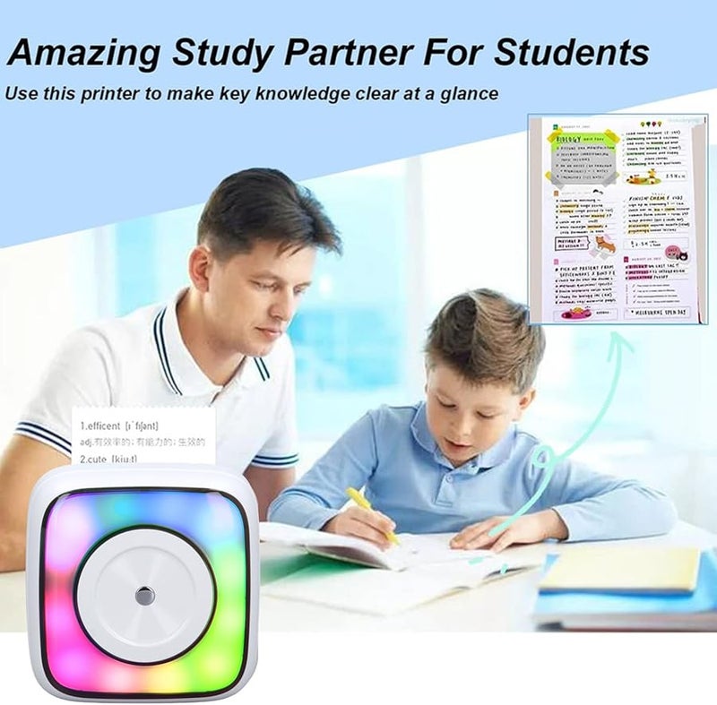 Mini Thermal Label Printer Portable Pocket Photo Printer With 1200mAh Battery For Students - Image 4