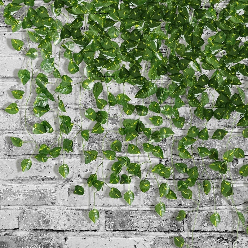 Well Art Gallery Well Art Gallery Artificial Fancy Wall Hanging Garland Money Plant Leaf BailCreeper for Special Occasion Decoration Home Office Festival Theme Decoration Green 24 - Image 5