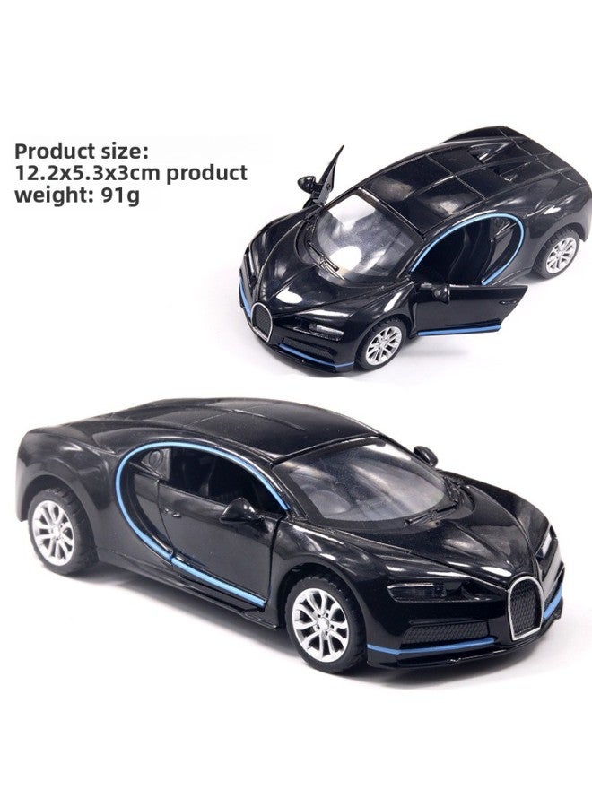 Bulk Simulation Alloy Sports Car Model Children's Toy Car Back To Open The Door Car Men's Cake Ornaments Wholesale-Color:[Bag] 2 Open The Door Cloth Plus Bright Black - Image 1