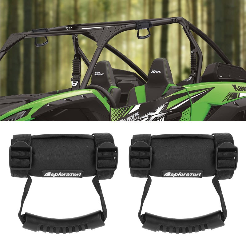 Esploratori UTV Roll Bar Grab Handle Grips, UTV Grab Handles for 1.5"-2" Roll Bar Compatible with Polaris RZR, Can Am, Gator, Kawasaki, Wildcat, Yamaha Rhino and YXZ (2 Pack) - Image 1