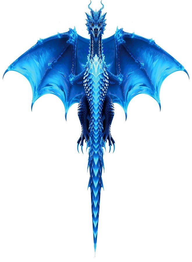 FejoHify Large Dragon Kite for Kids and Adults, Easy to Fly with 300ft String, Perfect for Beach, Park, Outdoor Activities, Gift for Boys Girls (Ice) - Image 1