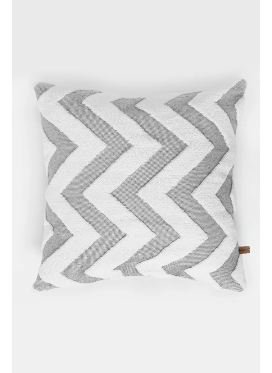 Hamur Dough Bohemian Special Design Punch Punch Pattern Decorative Throw Pillow Cover Line Gray