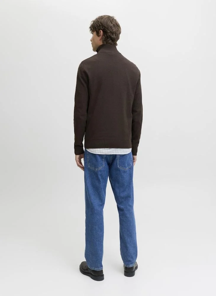 ج ج ريبل Bcallum Knit Half Zip Sweater