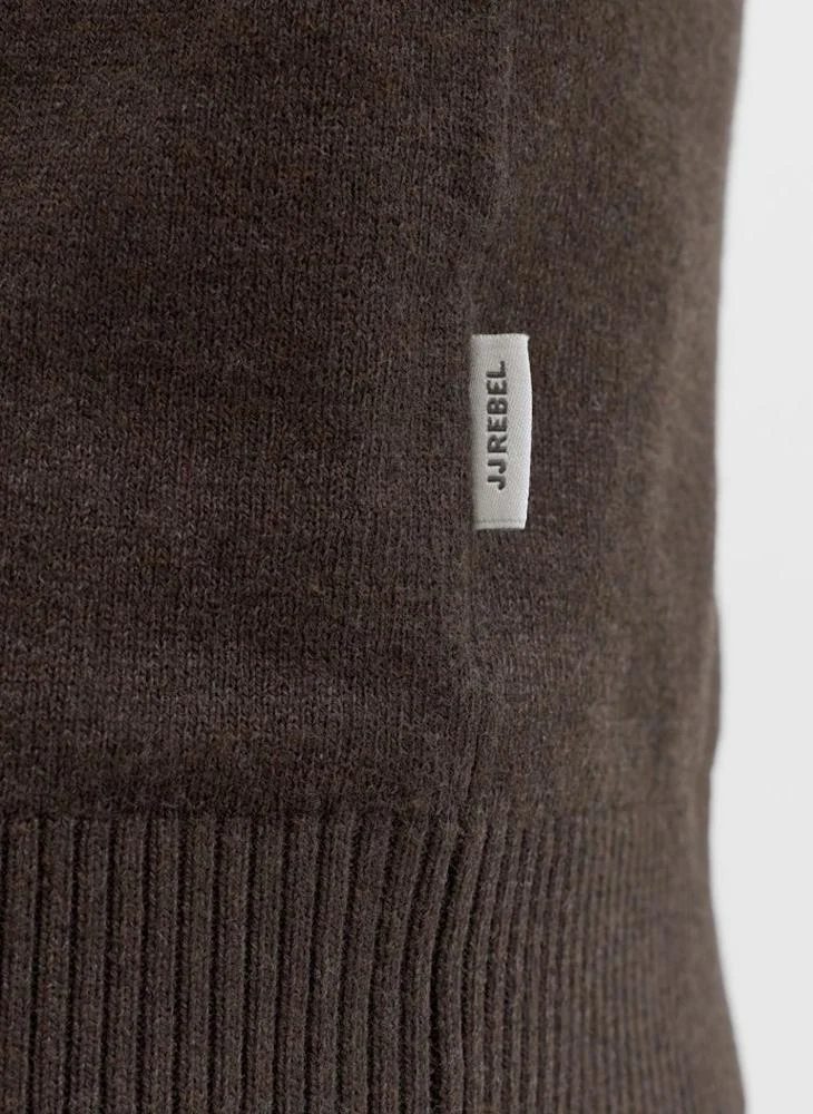 JJ Rebel Knit Neck Half Zip Sweater
