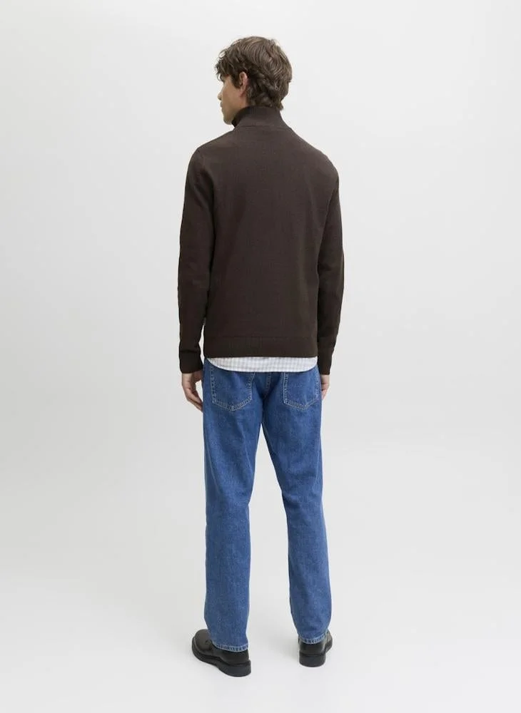 JJ Rebel Knit Neck Half Zip Sweater