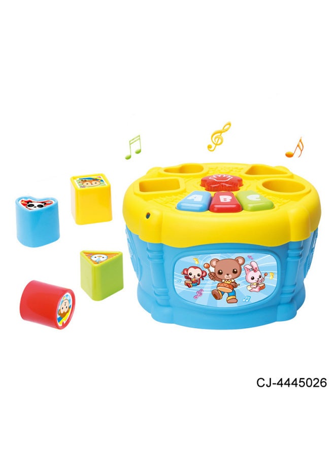 CJ Export Storage Geometric Sound And Light Drum New Fun Can Sound Music Building Blocks Children's Educational Toys - Image 5