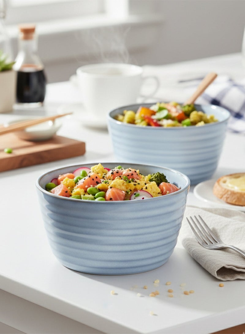 Cuisine Art وعاء كوزين آرت بريميوم تيا من الخزف - 12 سم، أزرق (مجموعة من 6) - Image 3