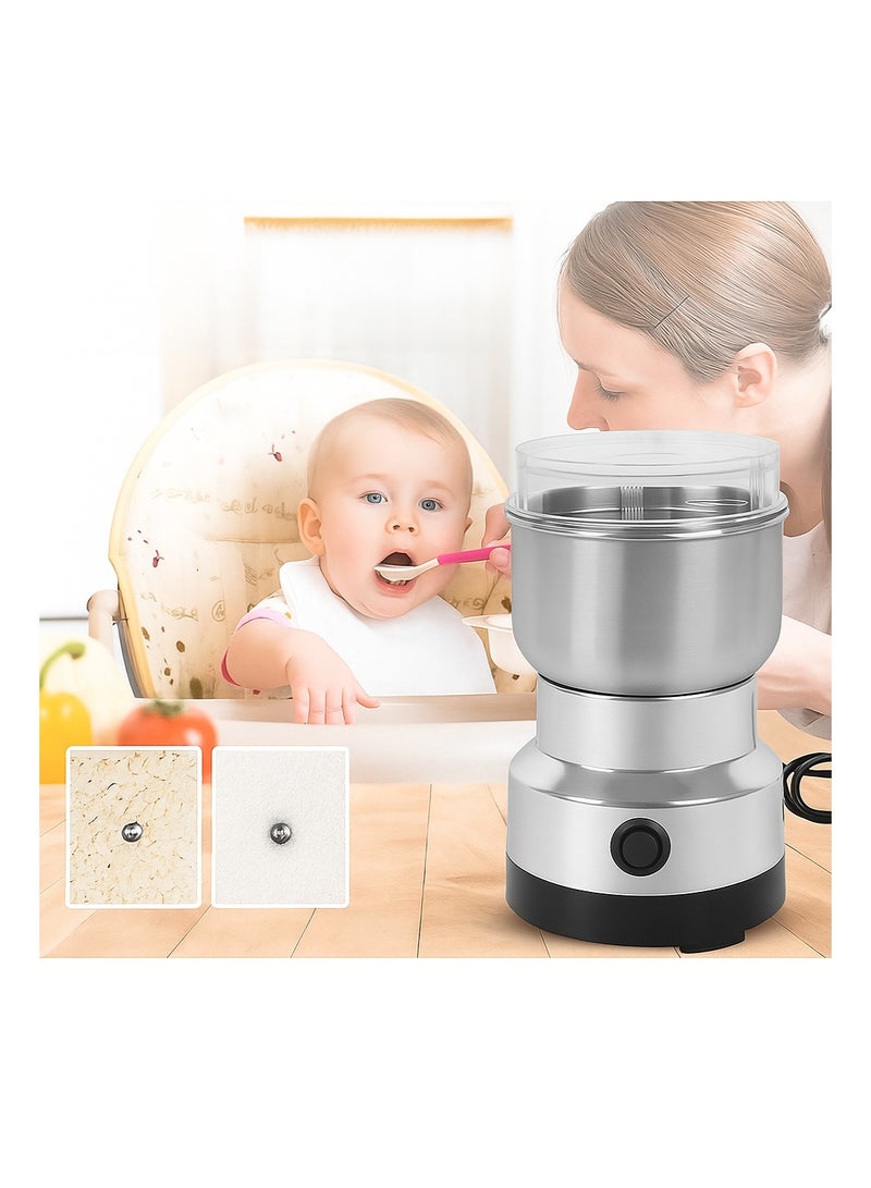 GRINDER 3-Pin Electric Coffee & Spice Grinder Electric Coffee & Spice Grinder 200W – Stainless Steel Bowl, Metal Blade, Multipurpose Dry Food Grinder for Coffee Beans, Nuts, Spices, Cardamom, Pepper, and Grains - Image 2