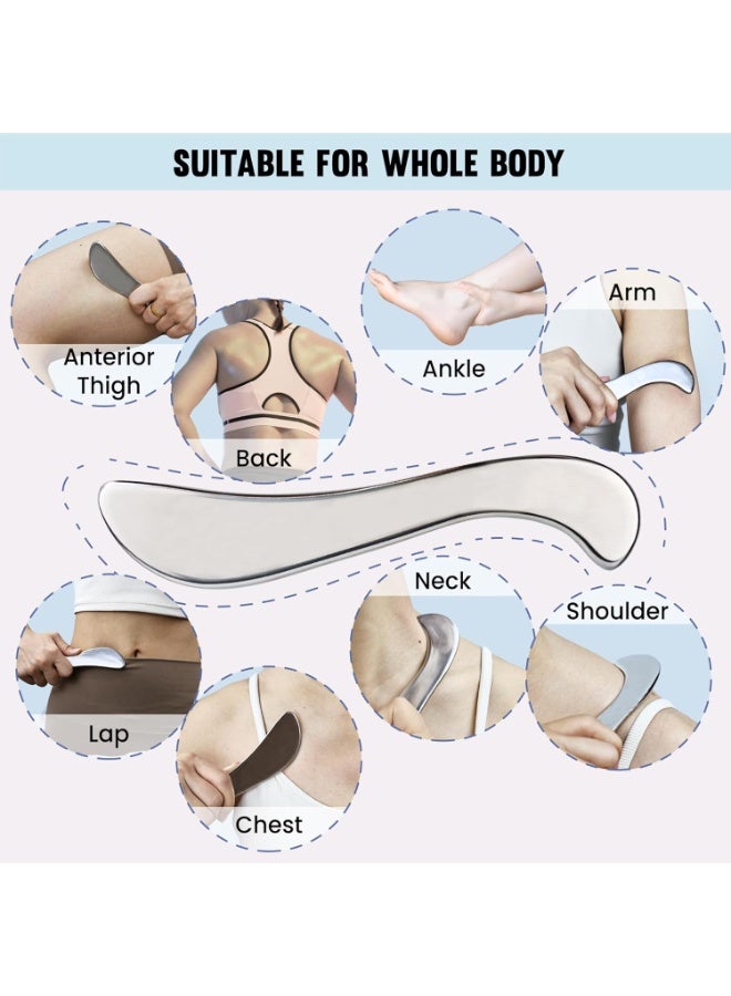 general Muscle Scraper Tools, Stainless Steel Guasha Tool for Body, Scraping Tool Physical Therapy, Myofascial Release Tool, Massage Tools for Deep Tissue - Image 5