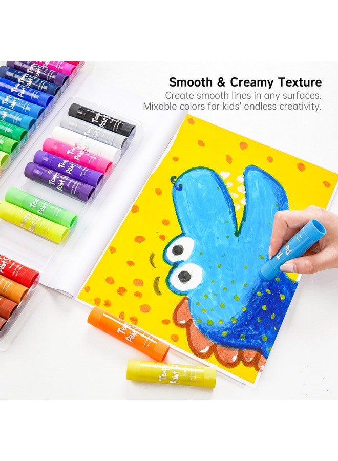 Shuttle Art Tempera Paint Sticks, 60 Pack, 2 Sets of 30 Colors Solid Tempera Paint, Washable, Super Quick Drying, Works Great on Paper Wood Glass Ceramic Canvas for Class School - Image 5