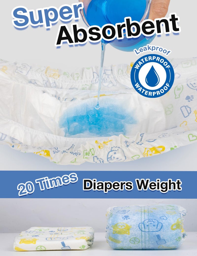 Dono Disposable Male Dog Diapers, Super Absorbent Male Dog Wraps for Small to Large Dogs, 360Â° Leak-Proof with Wetness Indicator,XS,48PCS - Image 4