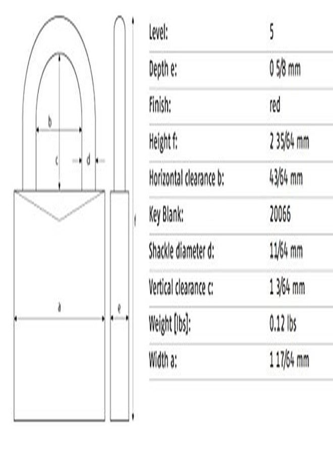 ABUS Red 72/30 Lockout Tagout Safety Padlock with 1" Shackle, 3 Pack, Keyed Alike, 3 Padlocks with 6 Keys - Image 5