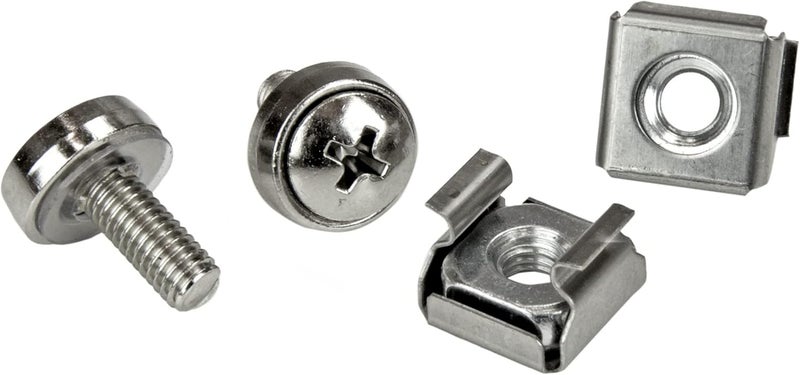 Star Tech .com Rack Screws – 20 Pack – Installation Tool – 12 mm M5 Screws – M5 Nuts – Cabinet Mounting Screws and Cage Nuts , TAA (CABSCRWM520) - Image 1