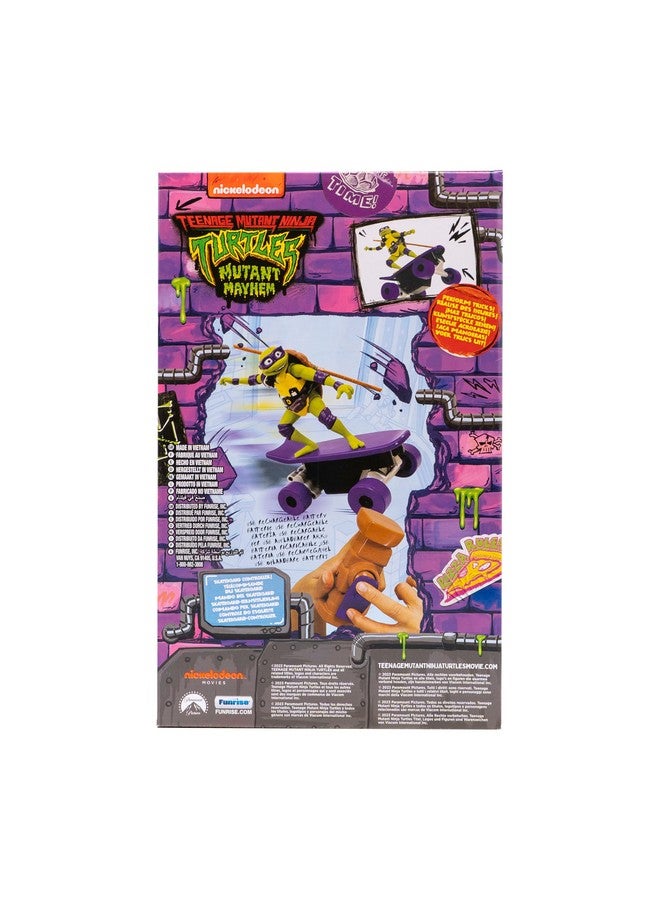 Teenage Mutant Ninja Turtles لعبة سلاحف النينجا المراهقين، مركبة التزلج عن بُعد دوناتيلو نصف الأنبوب، لعبة التحكم عن بُعد سلاحف النينجا TMNT للأطفال، أعمار 3 سنوات فما فوق - Image 5