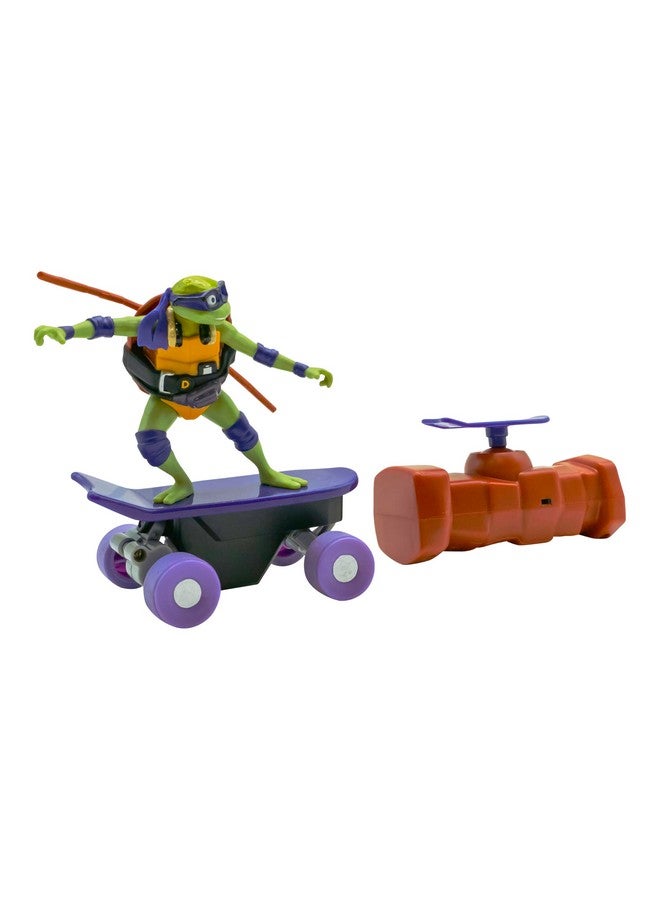 Teenage Mutant Ninja Turtles لعبة سلاحف النينجا المراهقين، مركبة التزلج عن بُعد دوناتيلو نصف الأنبوب، لعبة التحكم عن بُعد سلاحف النينجا TMNT للأطفال، أعمار 3 سنوات فما فوق - Image 2