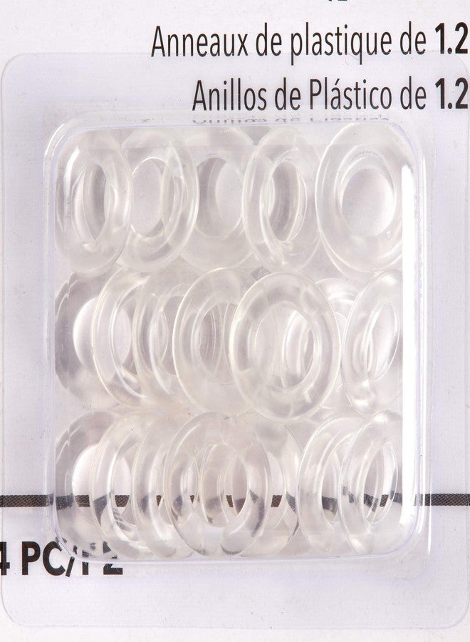 دريتز حلقات بلاستيكية من دريتز هوم، مقاس نصف بوصة، عبوة من ٢٤ حلقة - شفافة - Image 2
