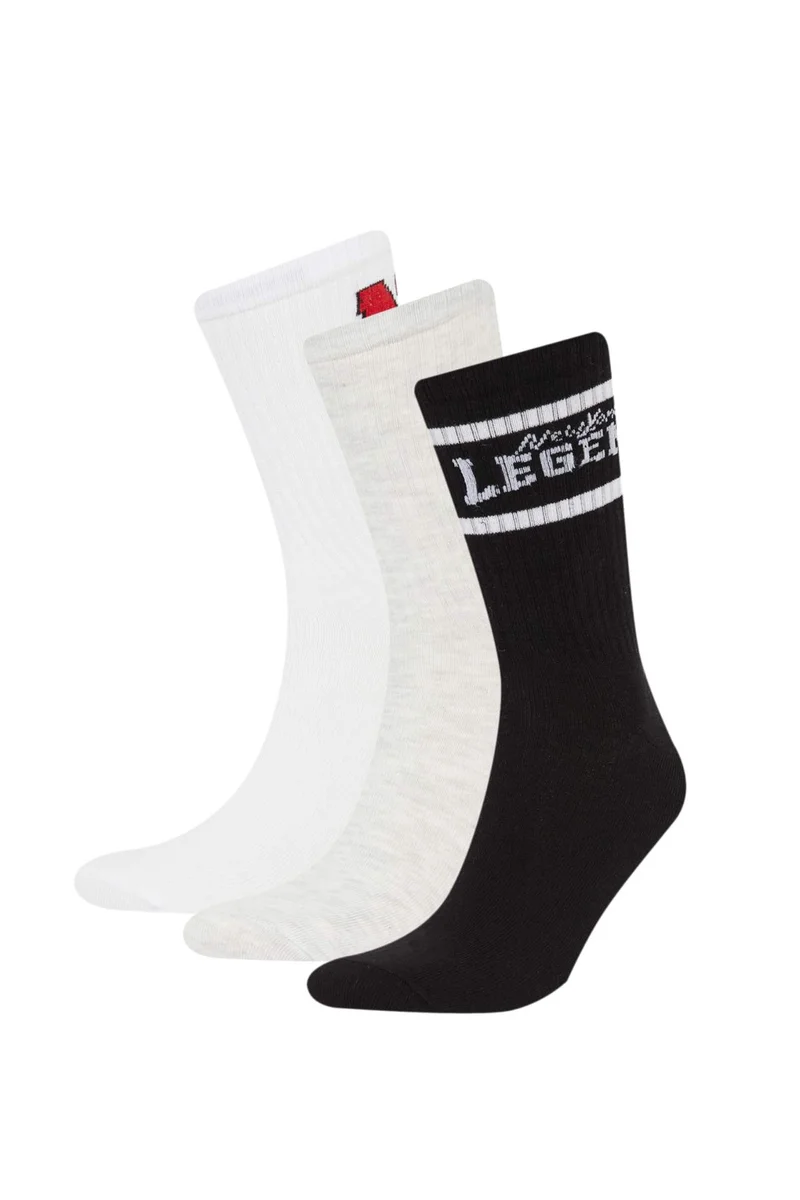 ديفاكتو Man Comfort Elastic 3 Piece Cotton Long Socks
