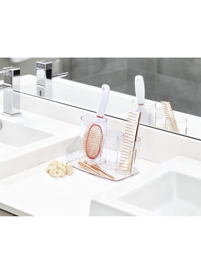 InterDesign Plastic Hair Care Organizer Styling Center The Clarity Collection – 8 Inch X 5.5 Inch X 5.5 Inch Clear - Image 2