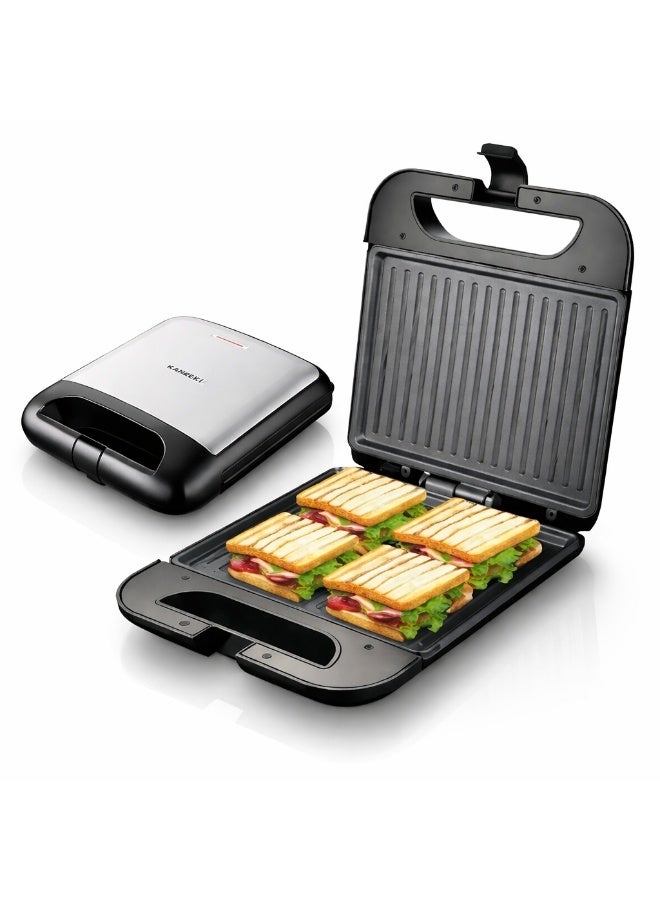 Electric Grill Maker 1200W – Non-Stick Grill & Panini Press with Double Side Heating, Adjustable Temperature Control, Easy-to-Clean Contact Grill for Sandwiches, Meat & Snacks