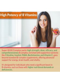NEVISS Super Vitamin B Complex Gummies - All B Vitamins Including Methyl B12, B1, B2, B3, B5, B6, Biotin, Methylfolate with Vitamin C, Choline, Inositol, PABA for Energy, Brain & Immune Support, Sugar Free  - Image 3