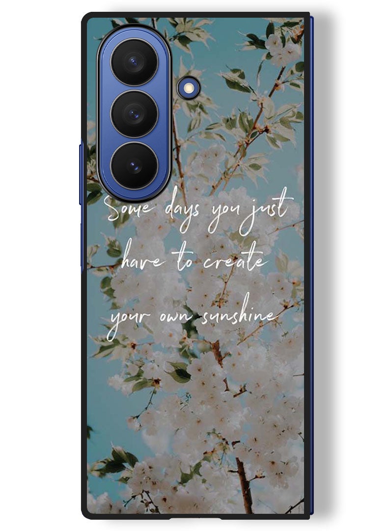 Theodor Case Compatible with Samsung Galaxy Z Fold 7 - 8 Inch Protection Shockproof Bumper Cover Create your sunshine - Image 1