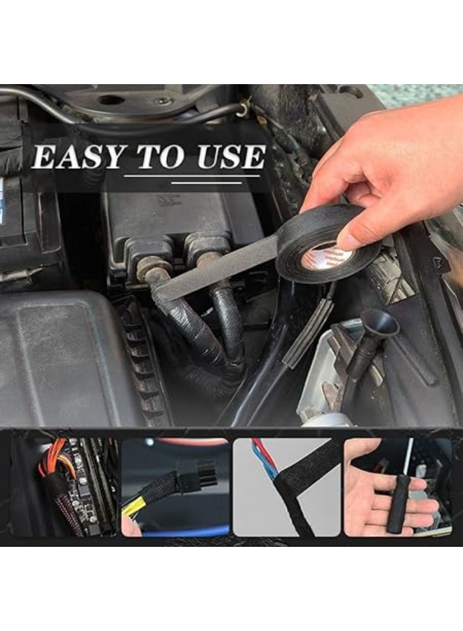 erorex Wiring Harness Tape, Wiring Harness Cloth Tape, 4 Pcs Non-woven Material High Viscosity Soft Noise Reduction Practical Portable Wire Harness Tape, Suitable for Car, Dashboard Etc - Image 3