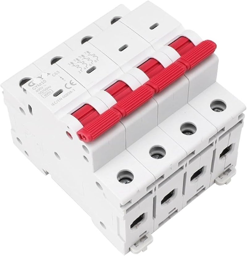 قاطع الدائرة المصغر 4 أقطاب منحنى C 6A 220V 400V 6KA معتمد CE CB - Image 2